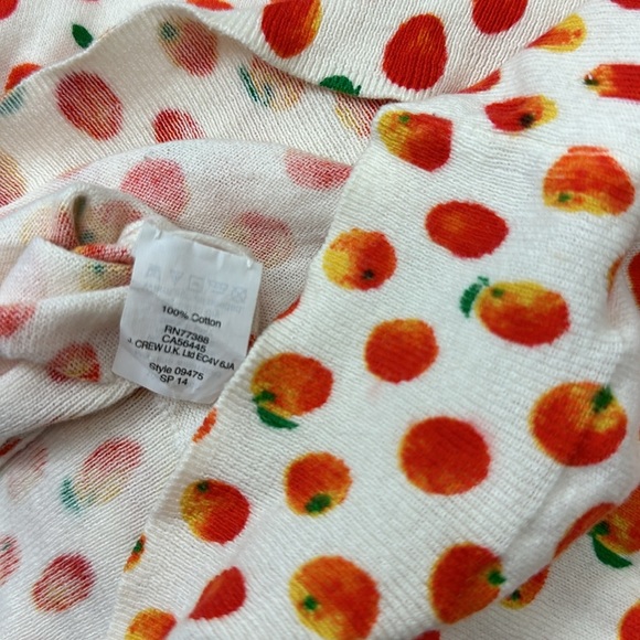 J. Crew Factory peach print crew neck sweater - Picture 11 of 11